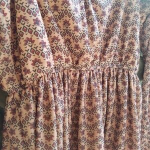 Willow & Root Buckle Rustic Floral Smocked Blouse Rustic Valentines Elegance